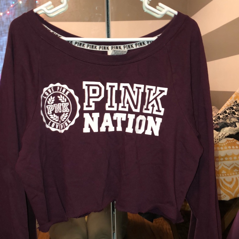 PINK Victoria secret long sleeved cropped sweater